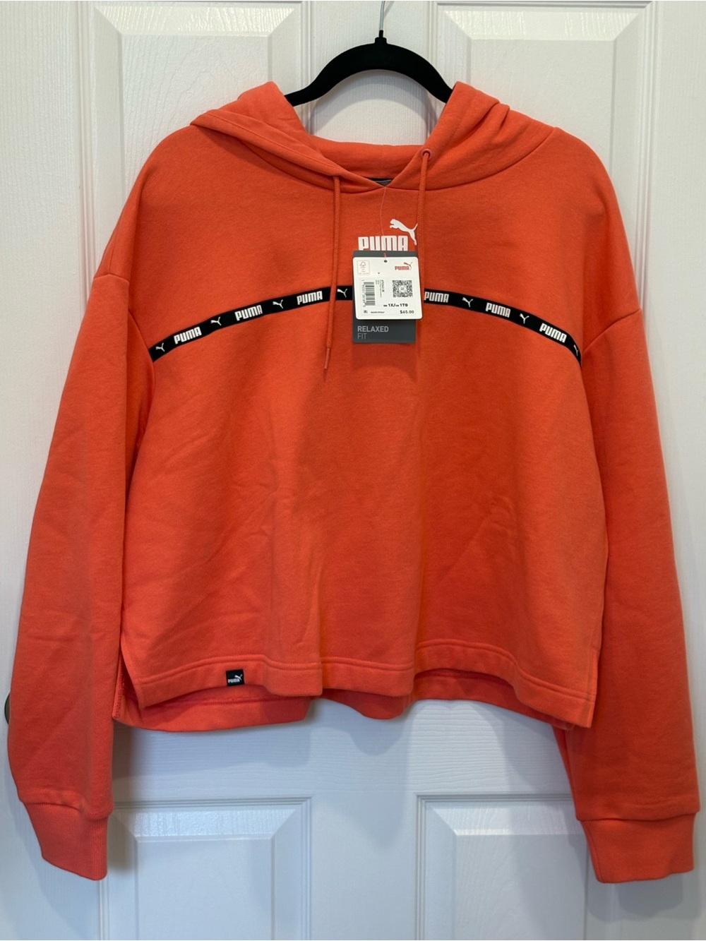 Puma Orange Relaxed Fit Hoodie new with tags. # 1118